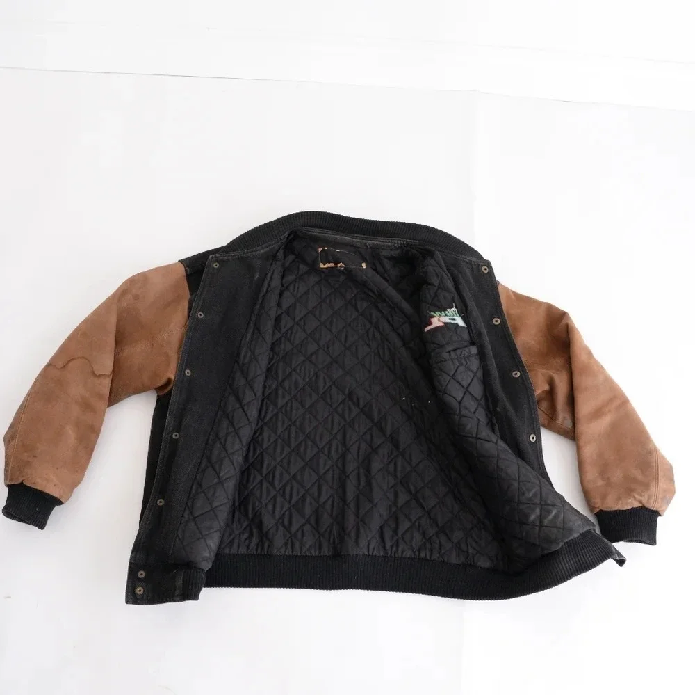 HH Co The New PL Logo - Vintage Western Concepts Black Brown  Denim Jacket - Picture 15 of 15